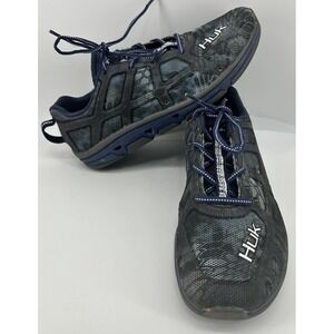 Huk Attack Wet Traction Fishing Sneakers Blue Gulf Stream Men's Size‎ 8.5